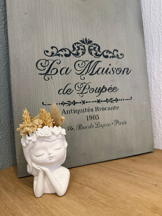 Blumentopf kopfförmig