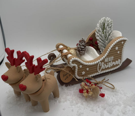 Schlitten mit Rentieren