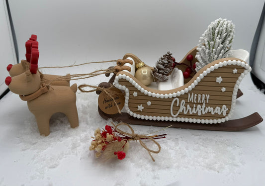 Schlitten mit Rentieren